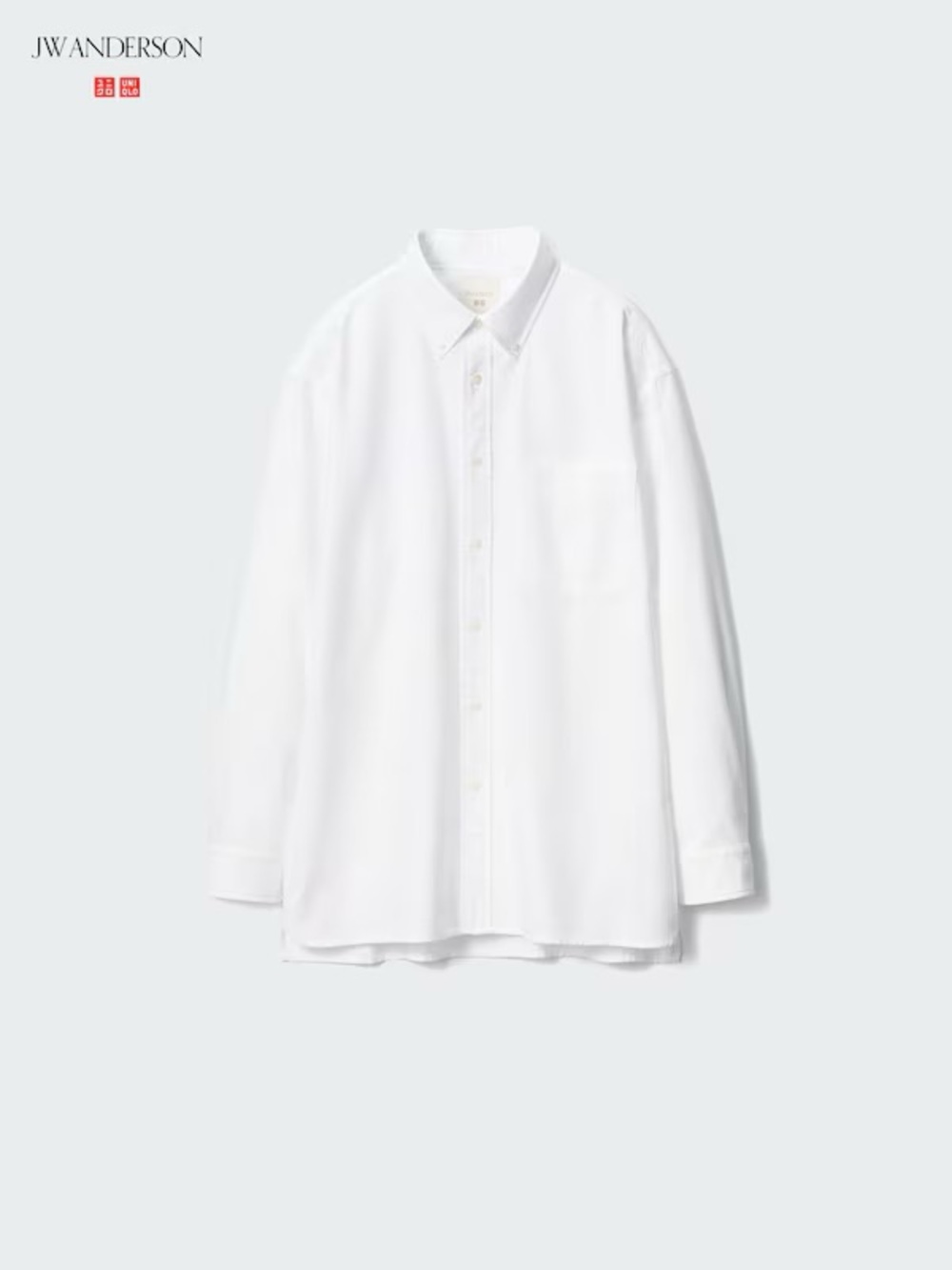 JW ANDERSON White Long-Sleeve Button-Down Shirt